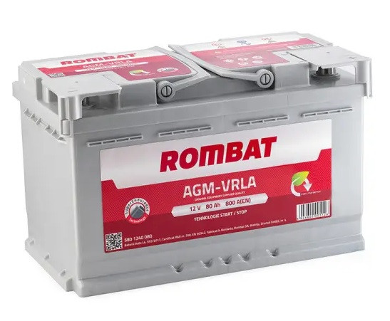 ROMBAT AGM  6СТ-80Ah 800 R, фото 1