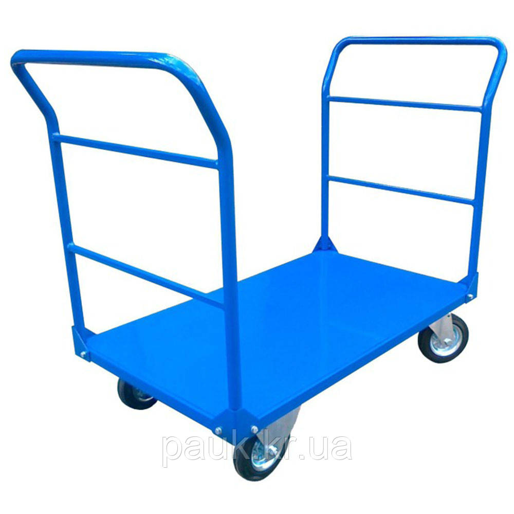 Платформовий візок на склад 600х1000 мм, ручнийц візок РПТ2-009-160 М, платформний візок, візок в магазин, візок в лікарню, фото 1