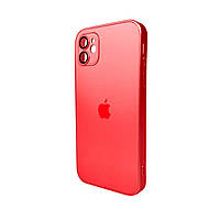 Чохол для смартфона AG Glass Matt Frame Color Logo for Apple iPhone 11 Coke Red