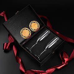 Подарунковий набір 2 бокали для шампанського