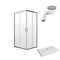 Душова кабіна Radaway Alienta D 800х900х1900 + піддон Doros + сифон 690P (10258090-01-01K)