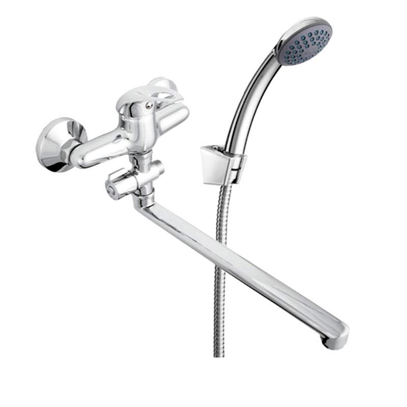 Змішувач для ванни Rubineta Y-12/C MARS вилив 300 мм, лійка, шланг, фото 1