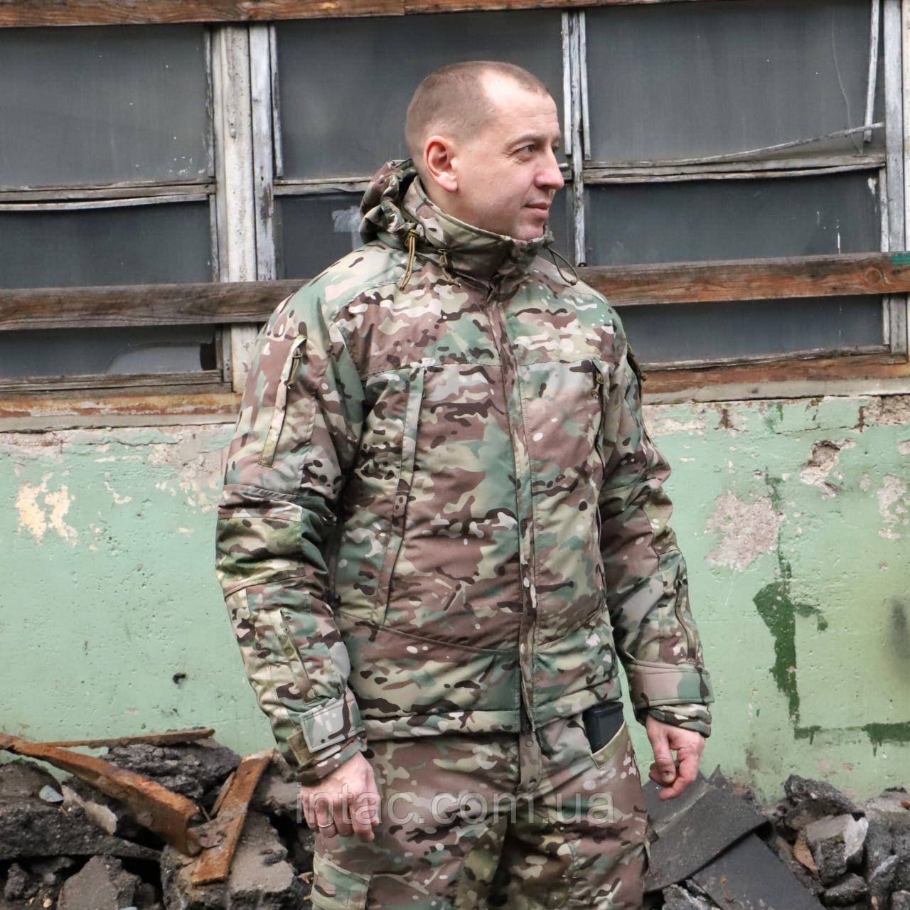 Формена зимова куртка "Альфа" Мультикам з капюшоном 52 розмір / Для солдатів (7980), фото 1