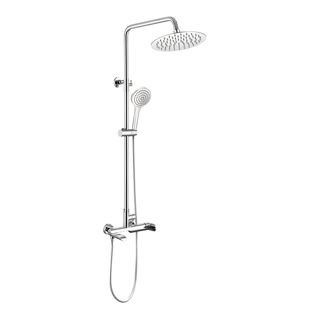 Змішувач зі стаціонарним душем Rubineta OLO+ULTRA-10 (SW) (DV3/4) поворотний вилив, фото 1