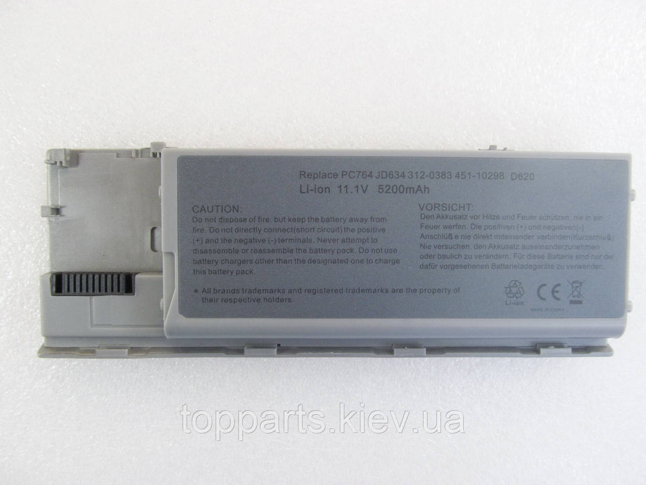 Батарея для ноутбука Dell Latitude D620 PC764, 5200mAh, 6cell, 11.1V, Li-ion, серая, - фото 1 - id-p88130197
