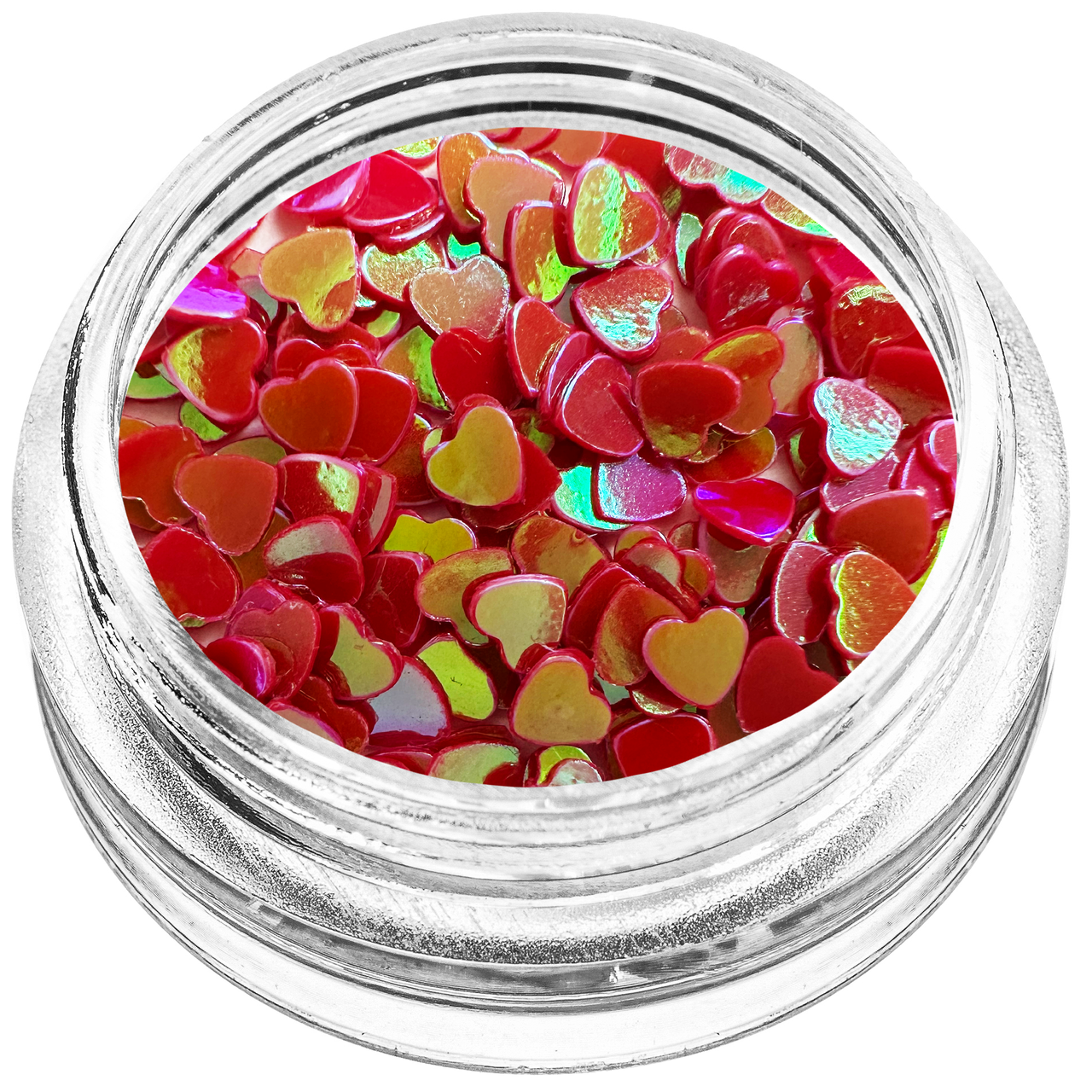 Сердечка для декору, червоний хамелеон