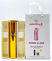 Мини духи с ферoмонами унисекс Montale Roses Elixir 3х15 мл