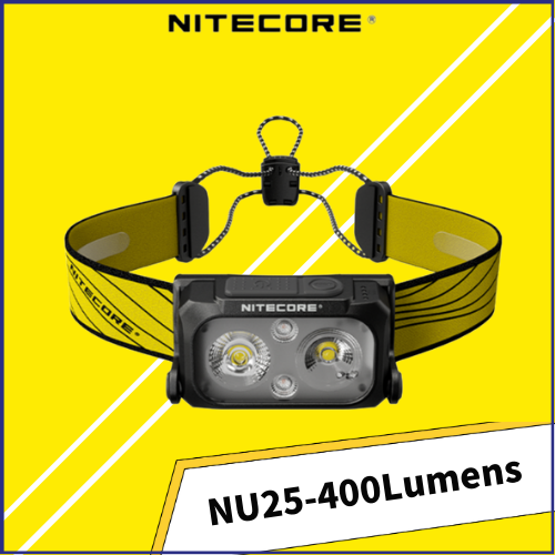 Налобний ліхтар Nitecore NU25 new з трьома джерелами світла (400LM, Type-C, RED Light, Індикація), фото 1