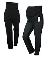 Теплые штаны оптом для беременных, брюки для беременных черные р.52 54 56