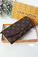 Женский кошелек Louis Vuitton коричневый + коричневый большой овальный Луи Виттон