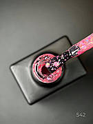 Гель-лак для нігтів Confetti gel Дизайн з блискітками-конфетті різного розміру , 9 мл Рожевий №542