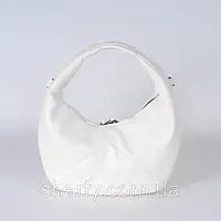Жіноча напівкругла сумка. Білий.