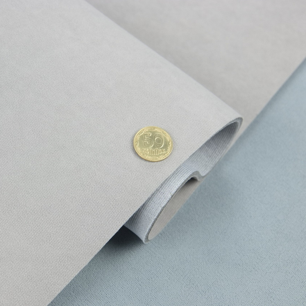 Автовелюр стельовий Micro S28, колір світло-сірий на поролоні, товщ. 3мм шир. 170см, Туреччина, фото 1