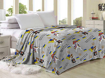 Плед з флісу Пес Патрон на сірому (160х210)