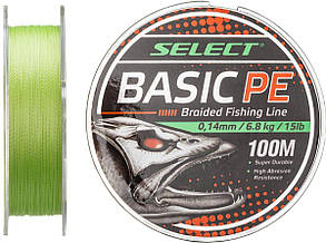 Шнур Select Basic PE Light Green 100m 0.14mm 15lb/6.8kg