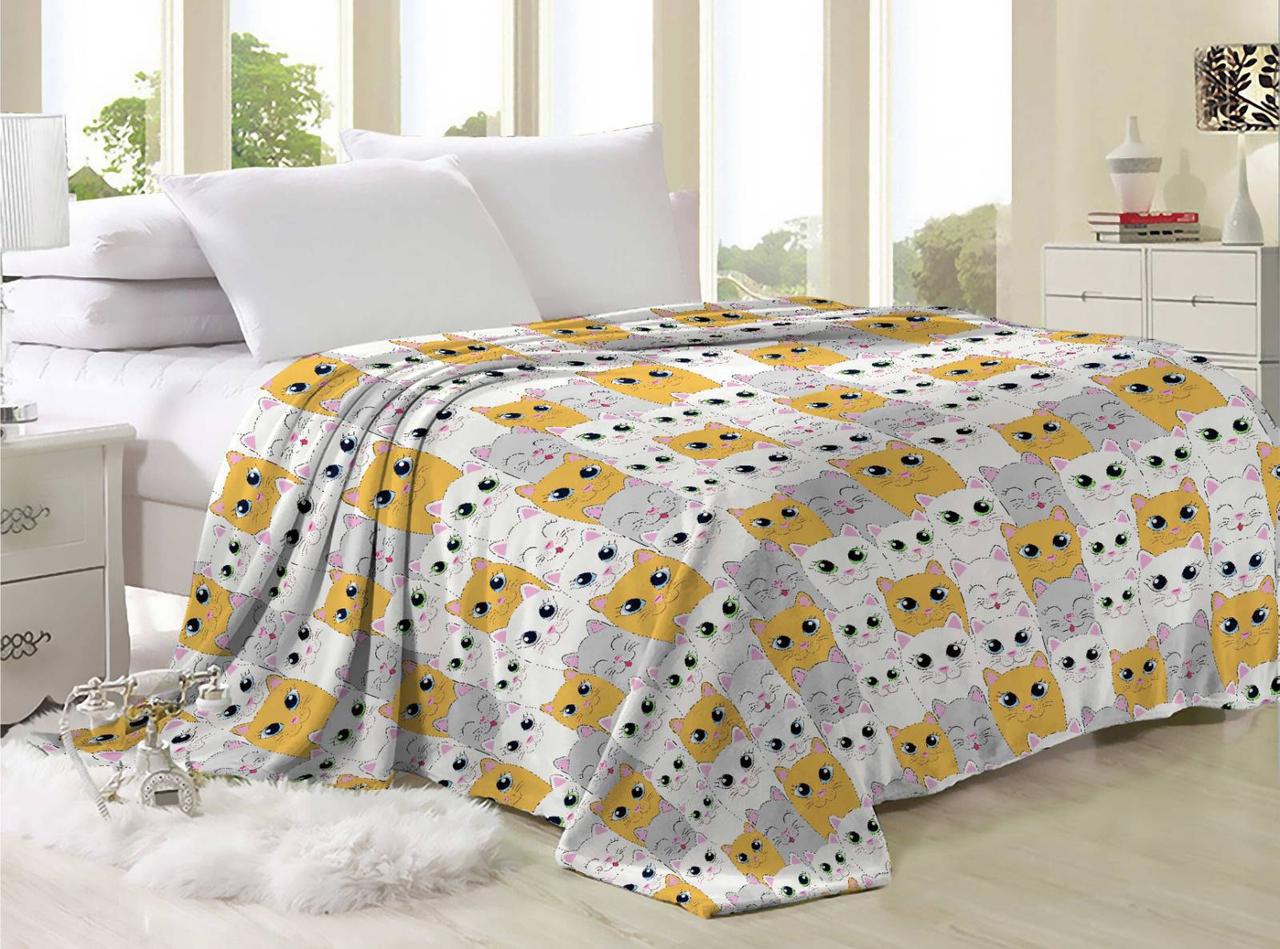 Плед з флісу Котики (160х210), фото 1