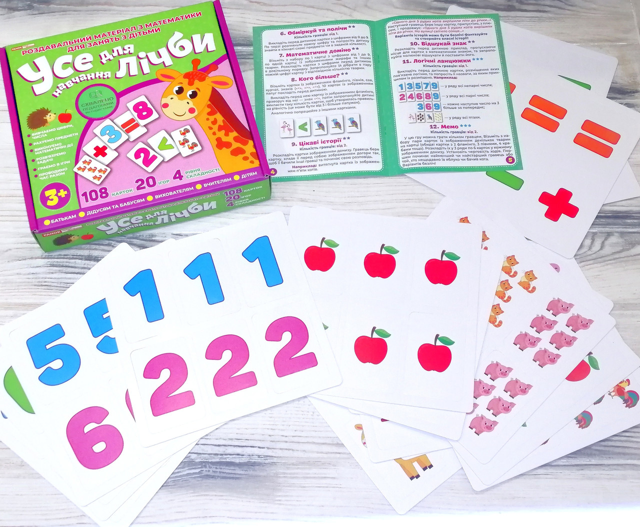 Усе для навчання лічби Роздавальний матеріал з математики для занять з дітьми від 3 років Вид: Ранок, фото 1