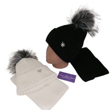 Шапка і хомут для дівчинки на 2-6 років