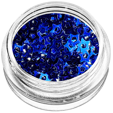 Зірочки для декору, сині порожні, фото 1