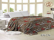 Плед із флісу Lauch коричневий (220х240), фото 2