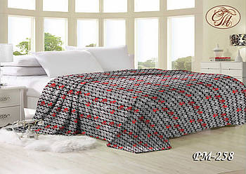 Плед з флісу Лапки зігзаг (160х210)