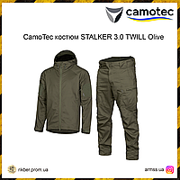 CamoTec костюм STALKER 3.0 CANVAS Olive, армейский костюм олива, демисезонный костюм военный, костюм олива L