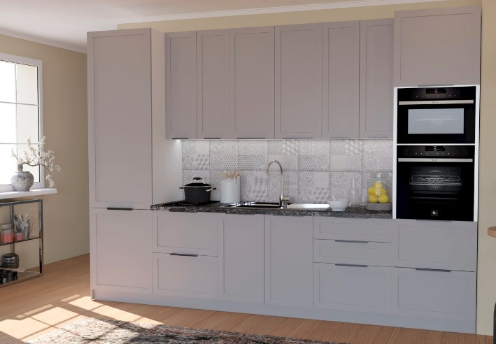 Кухня Анна 3,2 м оксамит сірий, фото 1