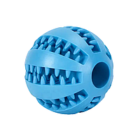 Мячик для собак жевательный с отверстиями для корма Teething Ball, синий