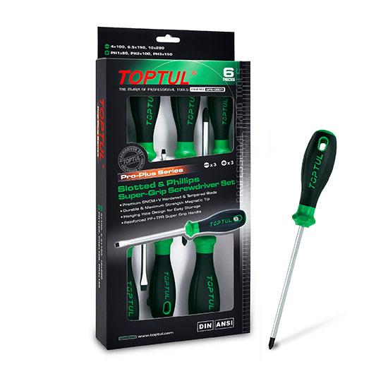 Набір викруток 6 од. PRO-PLUS SERIES (PH, SL) GFE-0601 TOPTUL
