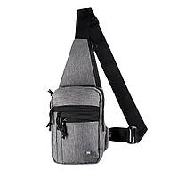 M-Tac сумка-кобура плечевая Melange Grey, нагрудный рюкзак через плечо, тактическая сумка кобура, серая сумка
