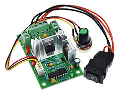 Регулятор швидкості обертання двигуна з реверсом 12-40 В 8 А до 150Вт