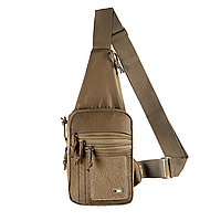 M-Tac сумка-кобура наплечная с липучкой Coyote, нагрудная сумка слинг, рюкзак через плечо, сумка-кобура койот
