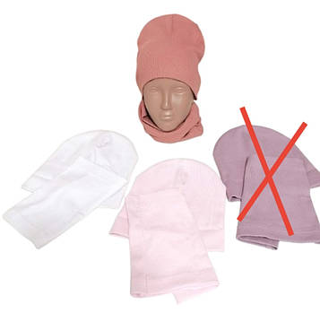 Дитяча шапка та хомут для дівчаток розм 1-3 років