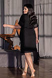 Жіночий віскозний халат Хч1201 Чорний, фото 5