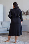 Жіночий віскозний халат Хч1212 Чорний, фото 2