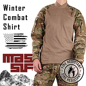 Вогнестійка сорочка MASSIF, Розмір: Large, Winter Combat Shirt FR, Колір: MultiCam