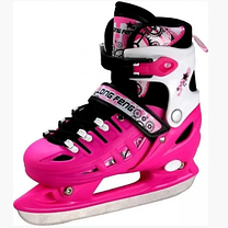 Багатофункціональний комплект ролики-коньки 2 в 1 Scale Sports PINK (Рожевий) розмір 29-33, фото 4