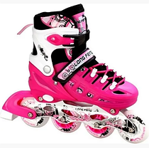 Багатофункціональний комплект ролики-коньки 2 в 1 Scale Sports PINK (Рожевий) розмір 29-33, фото 5