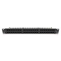 Патч-панель Ritar 48 портів UTP DUAL кат 6 19" 1U неекранована чорна Q10