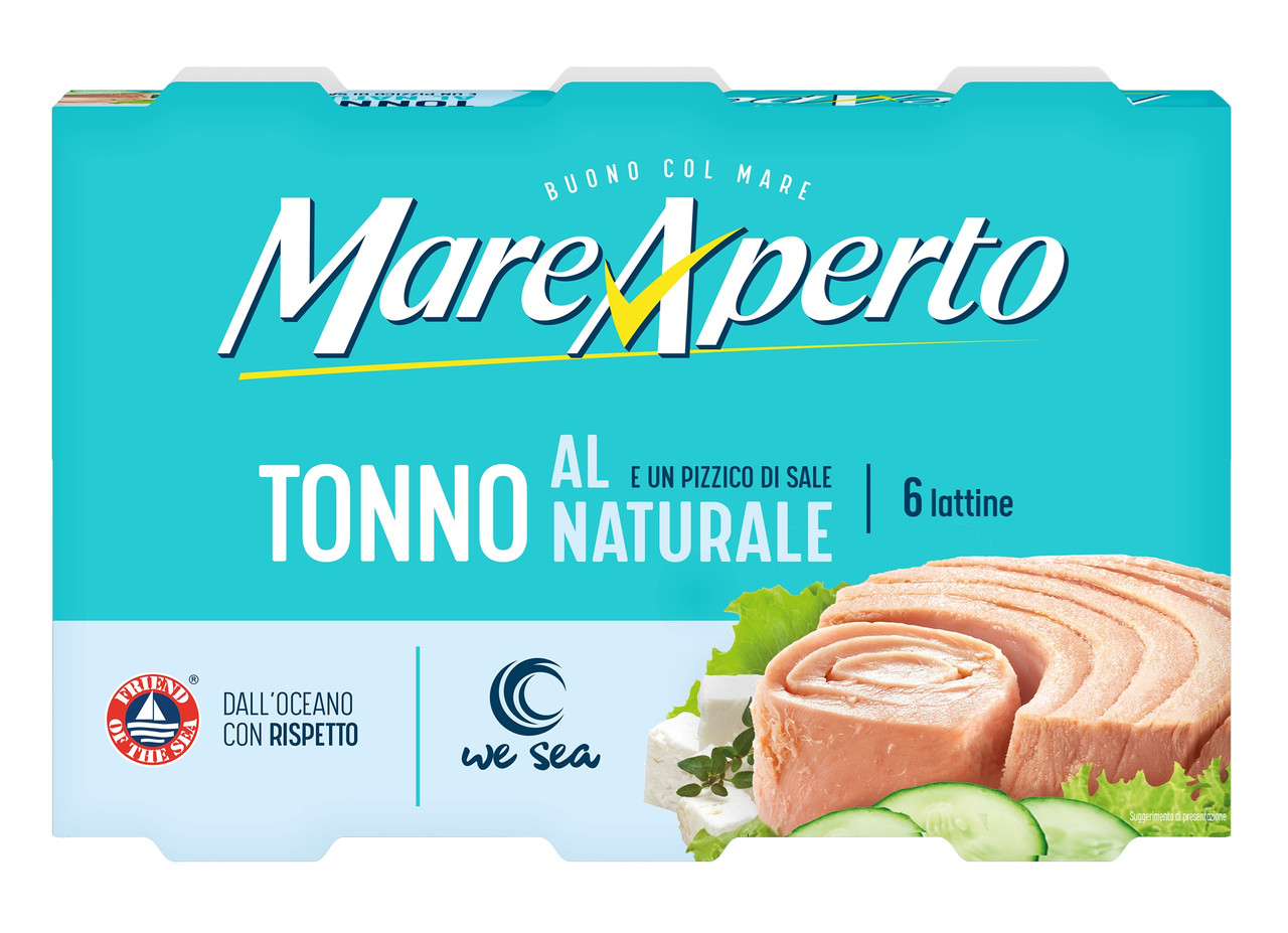 Філе тунця Mare Aperto Tonno at Naturale у власному соку упаковка 6*80 г Італія