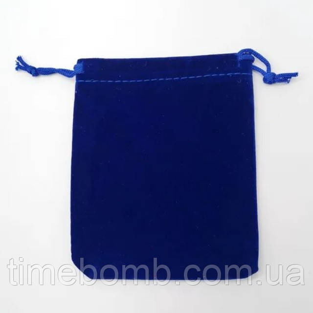 Подарунковий оксамитовий мішечок 15 x 20 см синій
