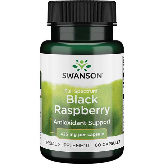 Чорна малина повного спектру, Black Raspberry, Swanson, 425 мг, 60 капсул, знижка