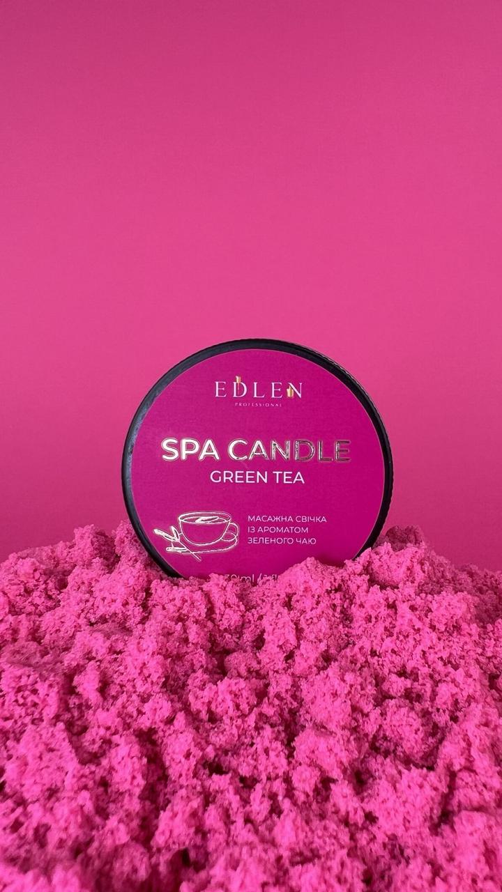 Масажна свічка Edlen Green tea для SPA-процедур після манікюру, зелений чай, 30 г