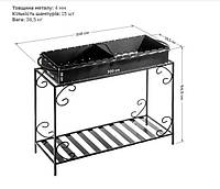 Мангал с дровницей на 15 шампуров 4 мм., мангал с подставкой для дров