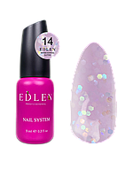 Жидкий гель для укрепления и моделирования ногтя Edlen Water Acrygel Glitter №14 с глитером, 9 мл
