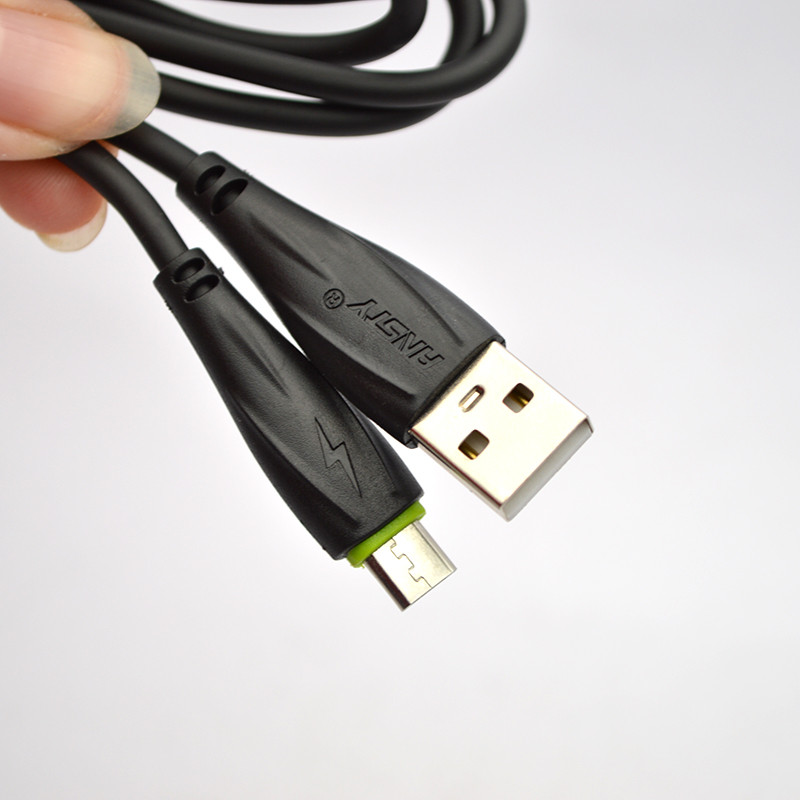 Кабель ANSTY ANS-711-V Micro USB 2A 1M Black, фото 4