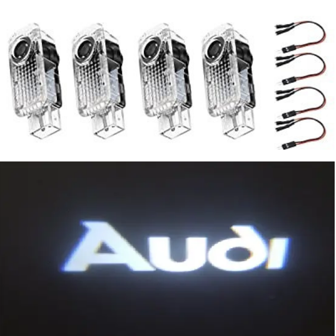 Штатна Проекція підсвічування дверей з логотипом Ауді А3 А4 А5 А6 А7 А8 Q7 Q5 Q3 (4шт) на всі двері, фото 1