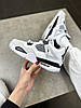 Жіночі чоловічі кросівки Nike Air Jordan 4 Retro Military black Premium Найк Джордан Ретро IV Мілітарі підліткові, фото 6