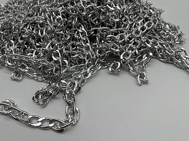 Ланцюжок для сумок з роз'ємними ланками. Колір срібний. 14,2мм
