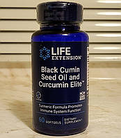 Масло из семян черного тмина и куркумина Life Extension Black Cumin Seed Oil and Curcumin Elite 60 капсул